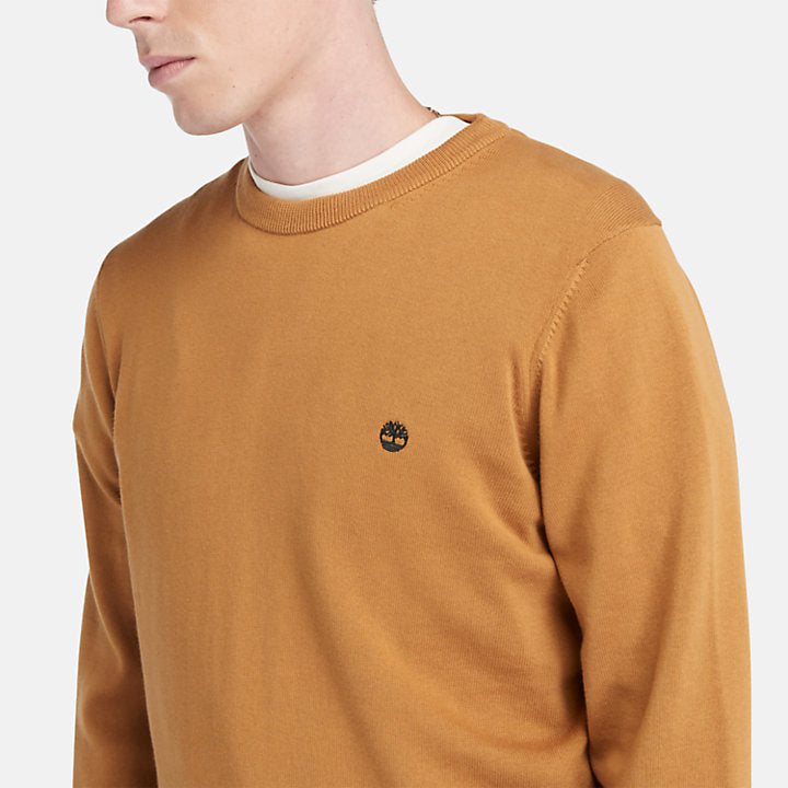 Maglione Williams River girocollo tabacco