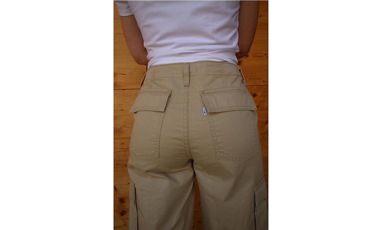 Pantaloni Baggy cargo sabbia