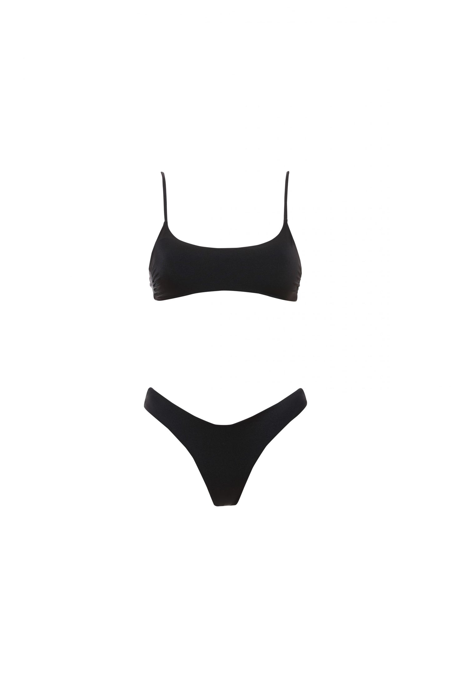 Bikini Dora lycra lucida nero