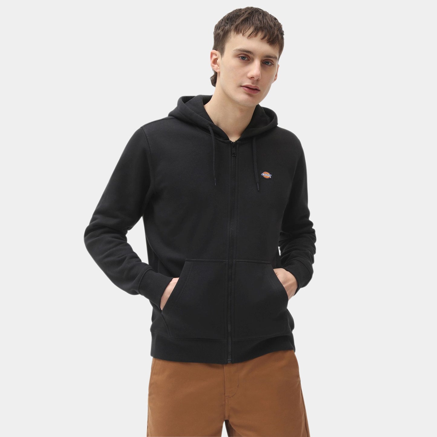 Felpa Oakport full zip con cappuccio nero