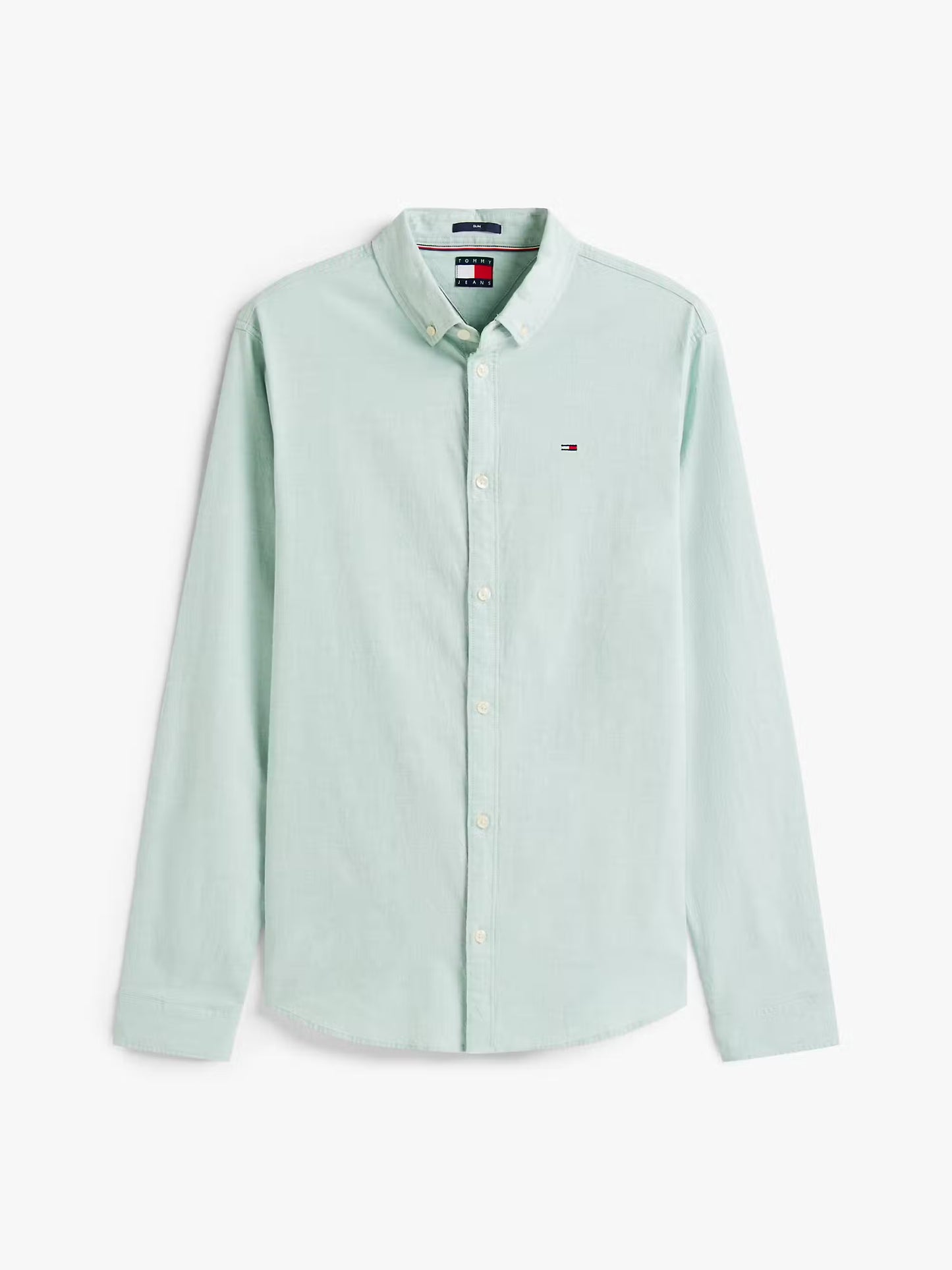 Camicia Oxford slim stretch verde