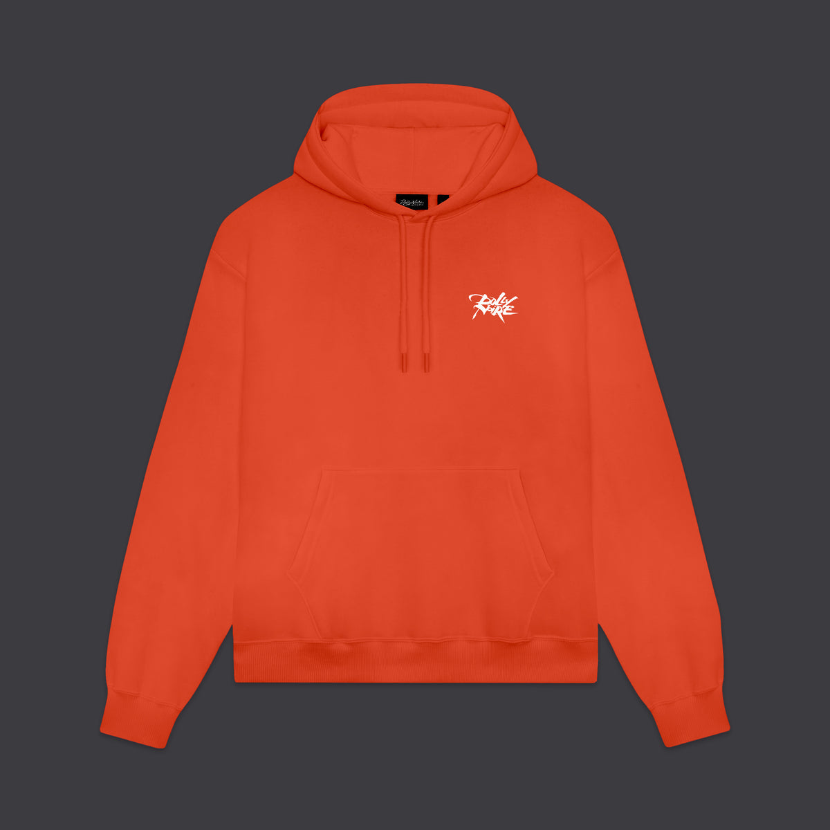 Felpa Brushstroke con cappuccio arancione