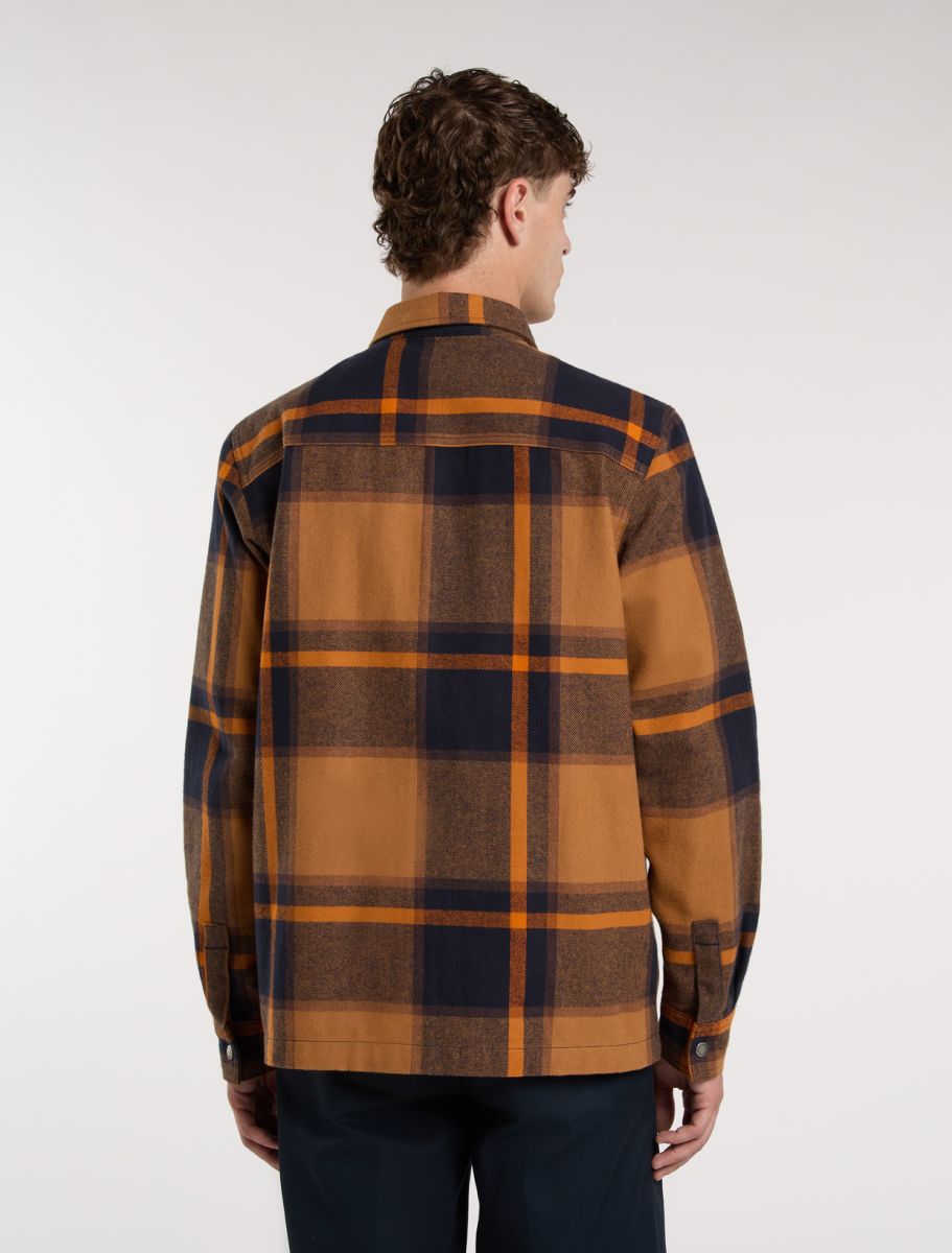 Camicia Nimmons a quadri arancio/nero