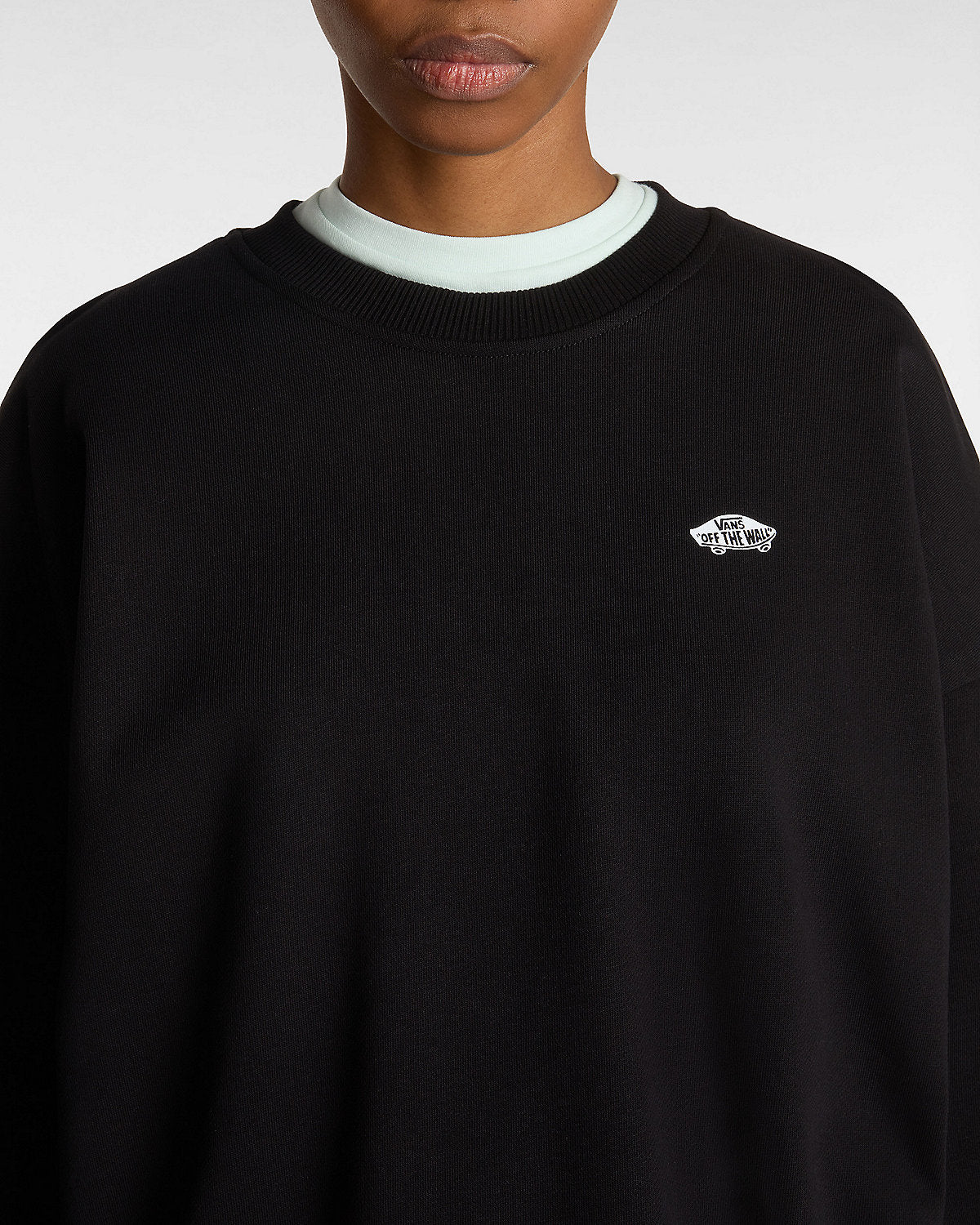 Felpa Style 76 girocollo nero