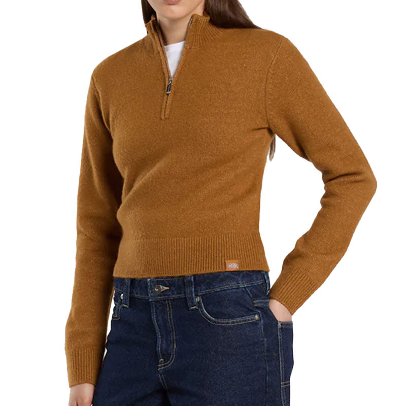 Maglione Ruston 1/4 zip marrone