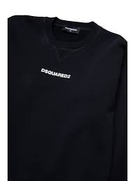 Felpa DSQUARED Slouch girocollo nero - 8/16 ANNI