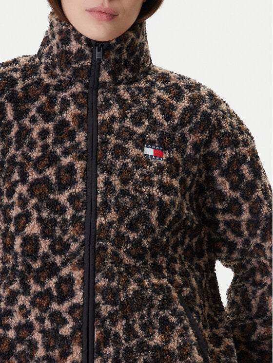 Felpa Tommy Jeans oversize leopardato