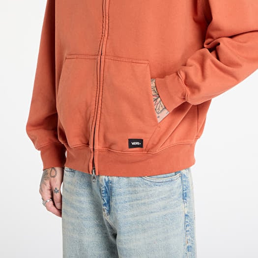 Felpa LX full zip con cappuccio arancione
