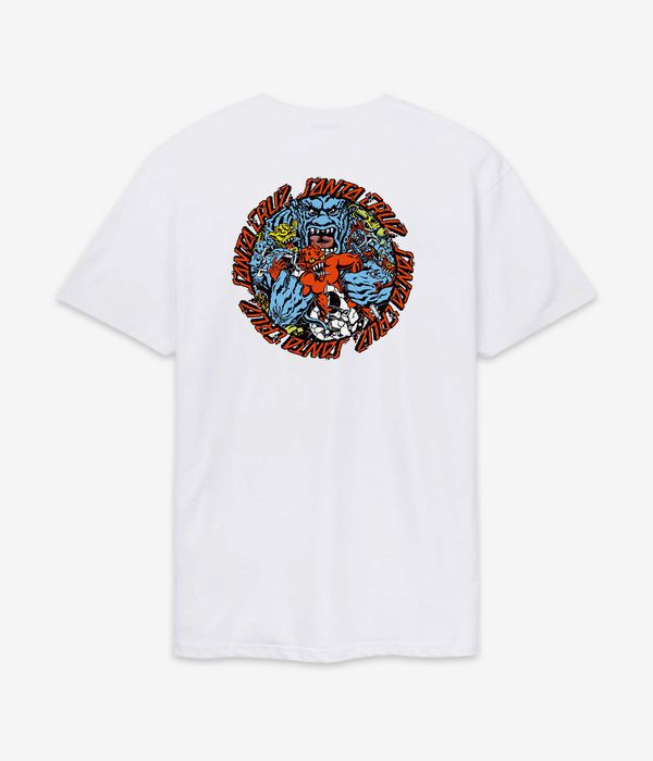 T-Shirt Roskopp monster strip bianco