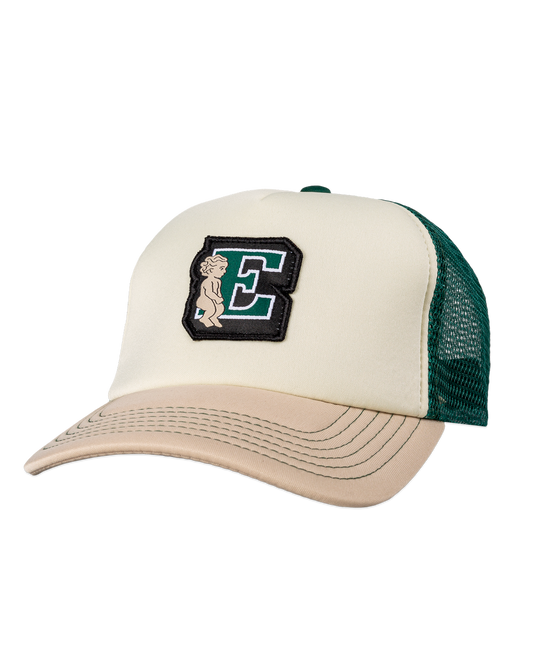 Cappellino Ecode retinato panna/verde