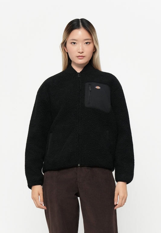 Giacca bomber Central in pile nero