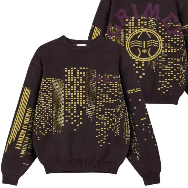 Maglione Royal boxy nero/giallo