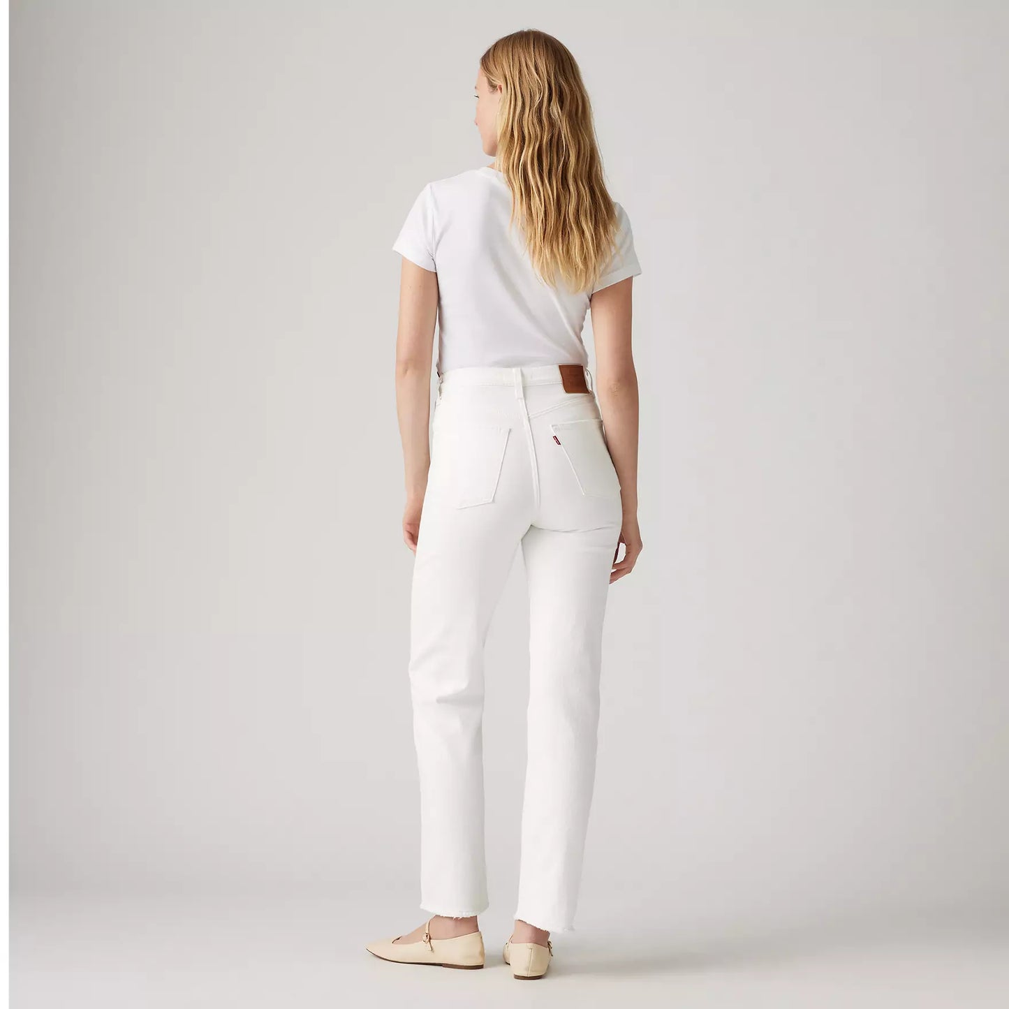 Jeans Ribcage ankle bianco