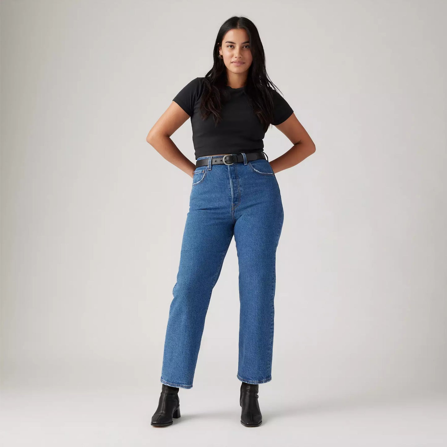 Jeans Ribcage ankle denim scuro