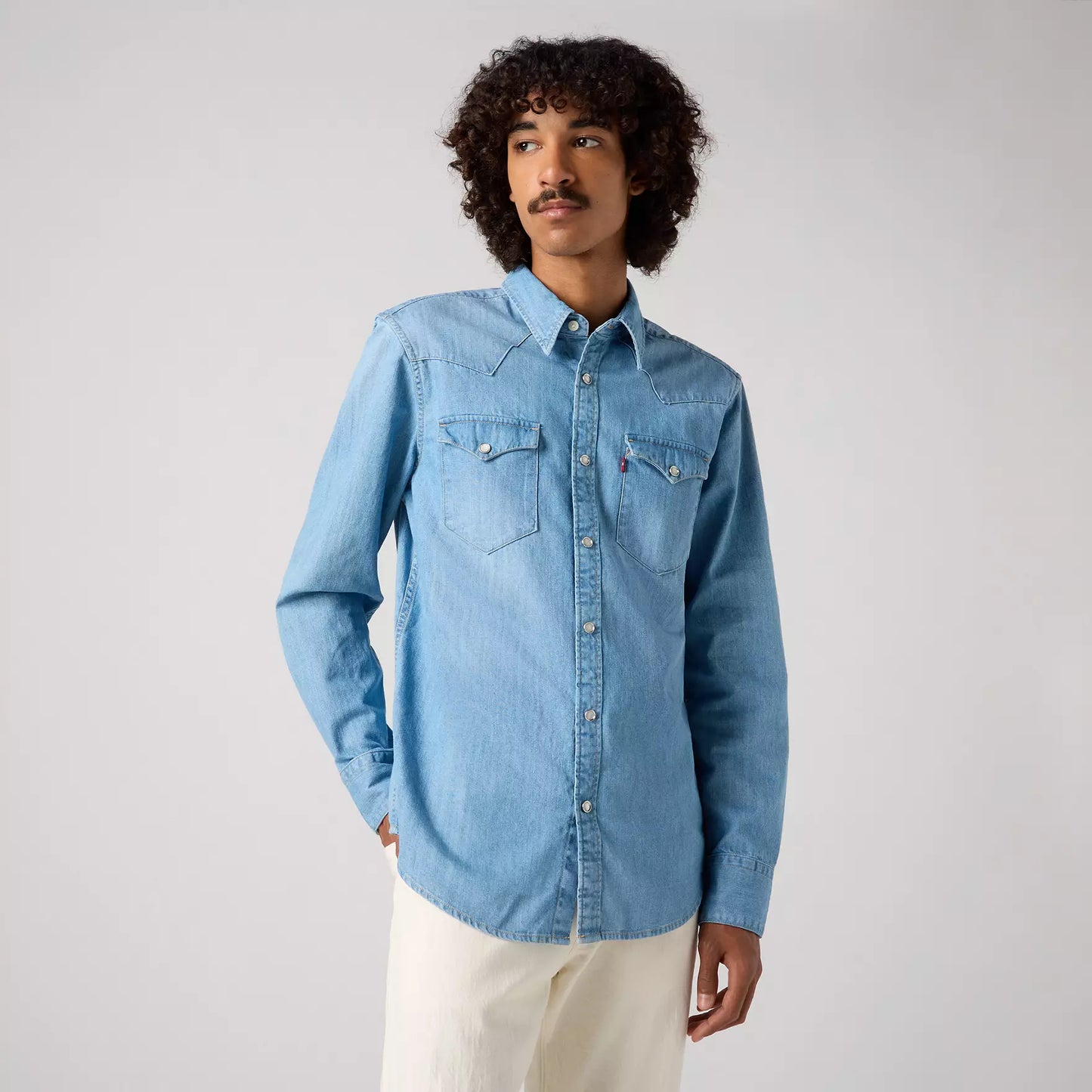 Camicia Levi's western in denim chiaro