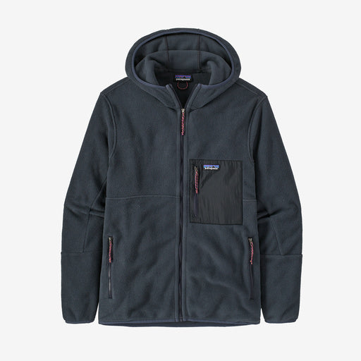 Giacca Microdini full zip con cappuccio nero