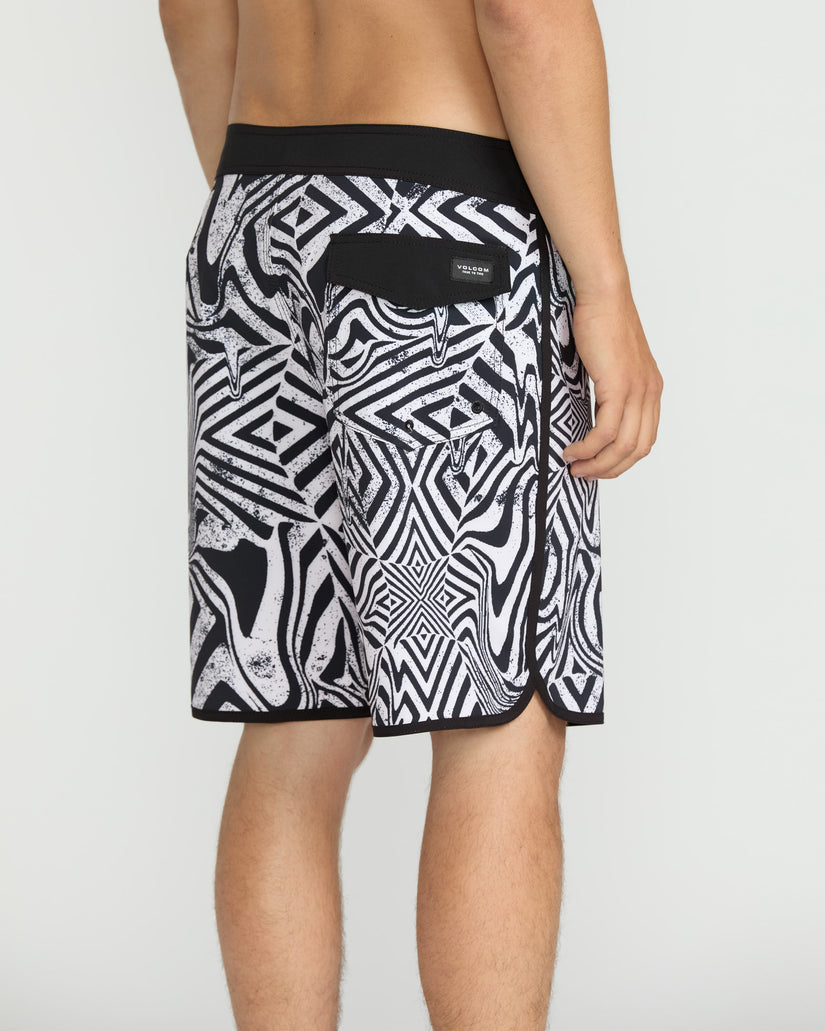 Boardshort Infuse scallop bianco/nero - 19