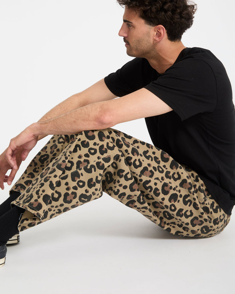 Jeans Freazy loose leopardato