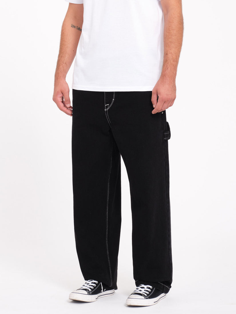 Pantalone Kraftsman cuciture bianche/ nero