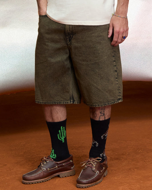 Pantaloncini Billow denim verde