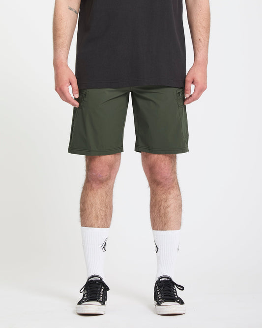 Pantaloncini Cashed cargo hybrid 20 verde