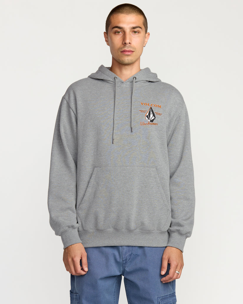 Felpa Workwear po con cappuccio grigio