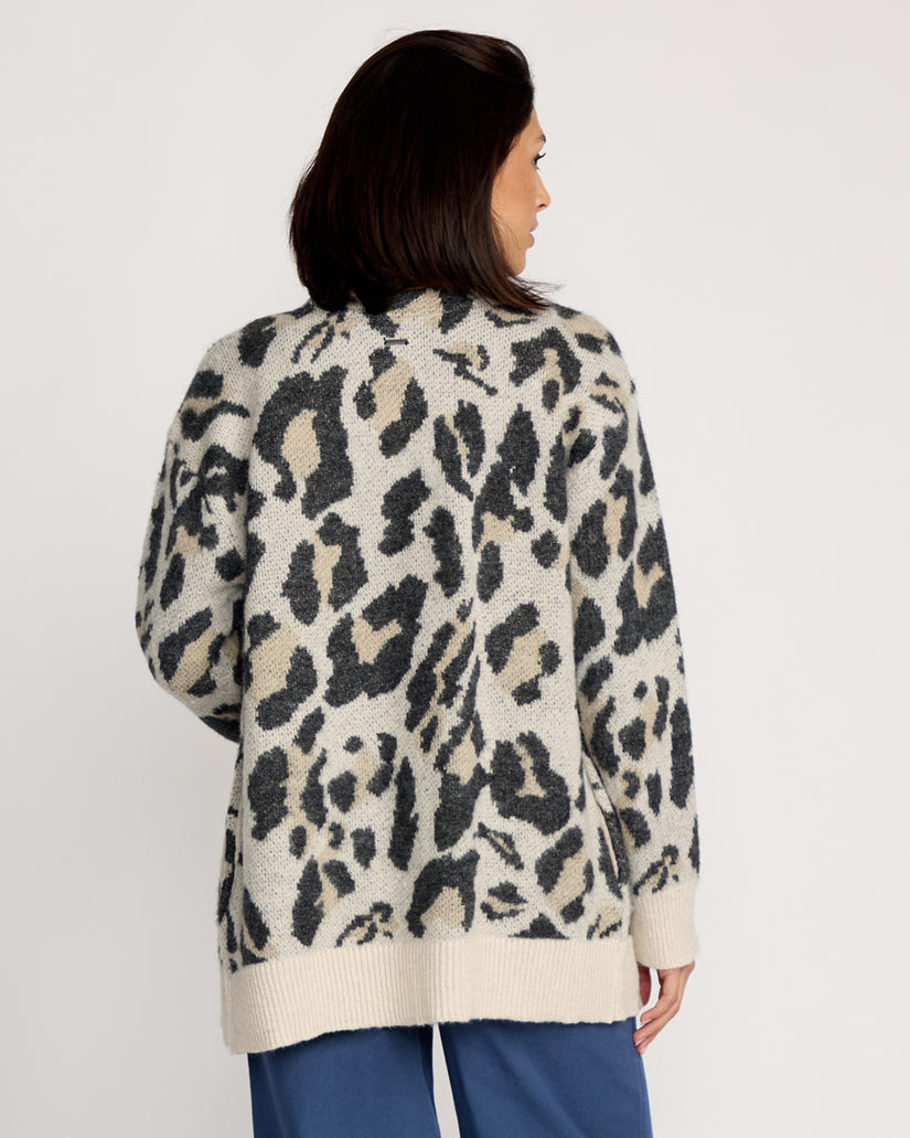 Cardigan a maglioncino Wylding out leopardato