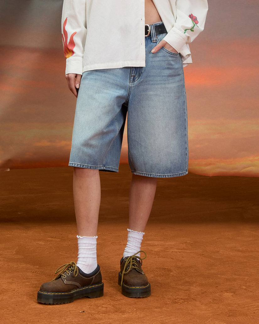 Pantaloncini Beeggy denim slavato