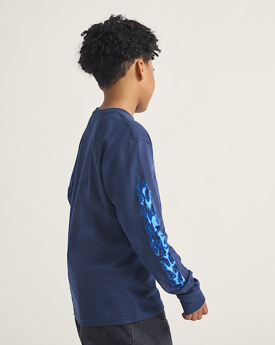 T-shirt Inferno a maniche lunghe blu - 8/14 ANNI