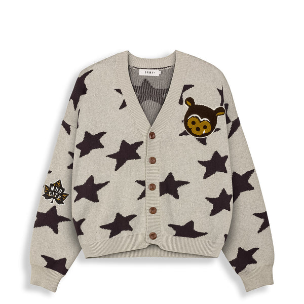 Cardigan Mud's the residence con stelle grigio