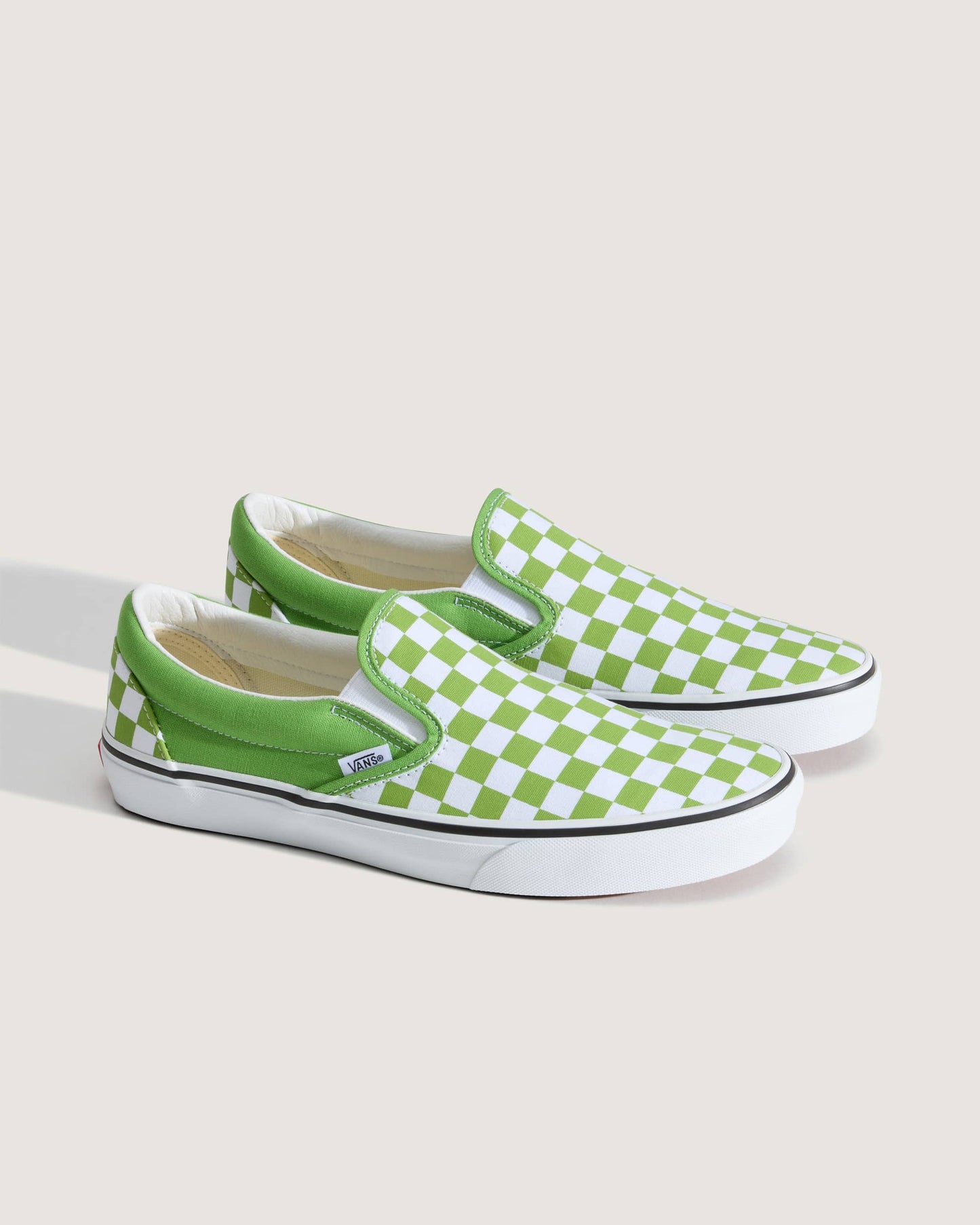 Vans Slip on checkerboard scacchi bianco/verde