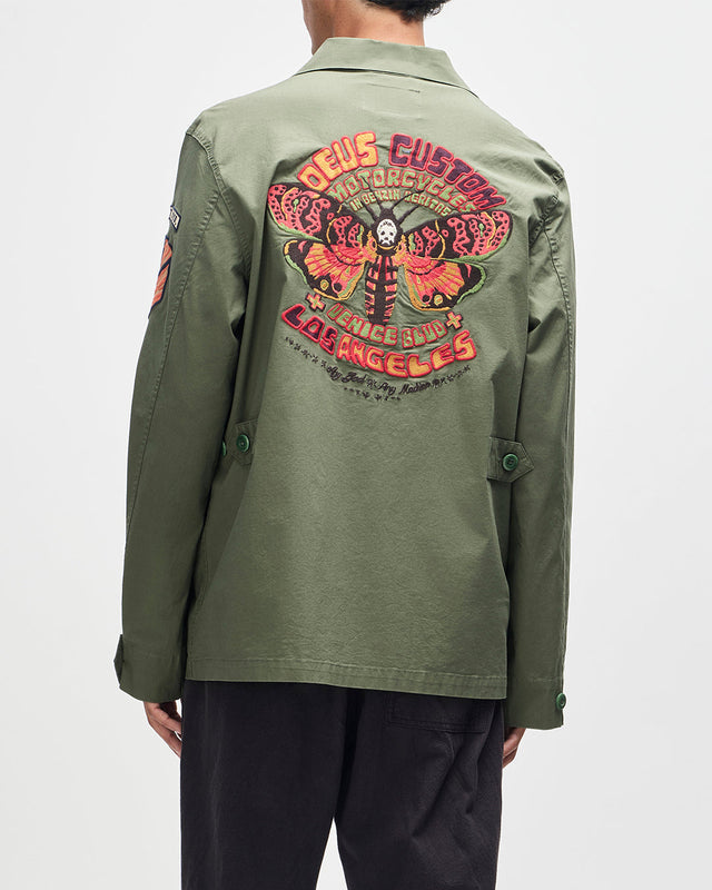 Camicia Deus ex machina over verde