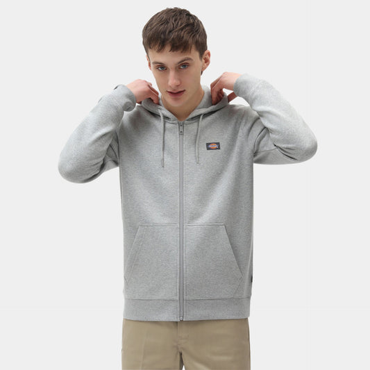 Felpa Oakport full zip con cappuccio grigio
