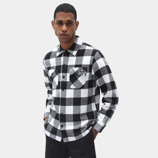 Camicia Sacramento in flanella nero/bianco