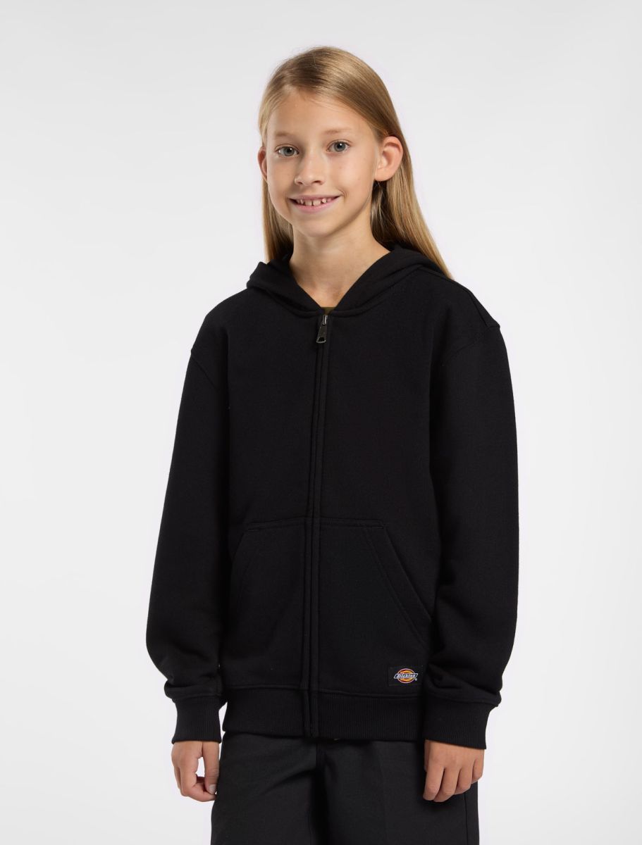 Felpa Terry full zip con cappuccio nero - 4/16 ANNI