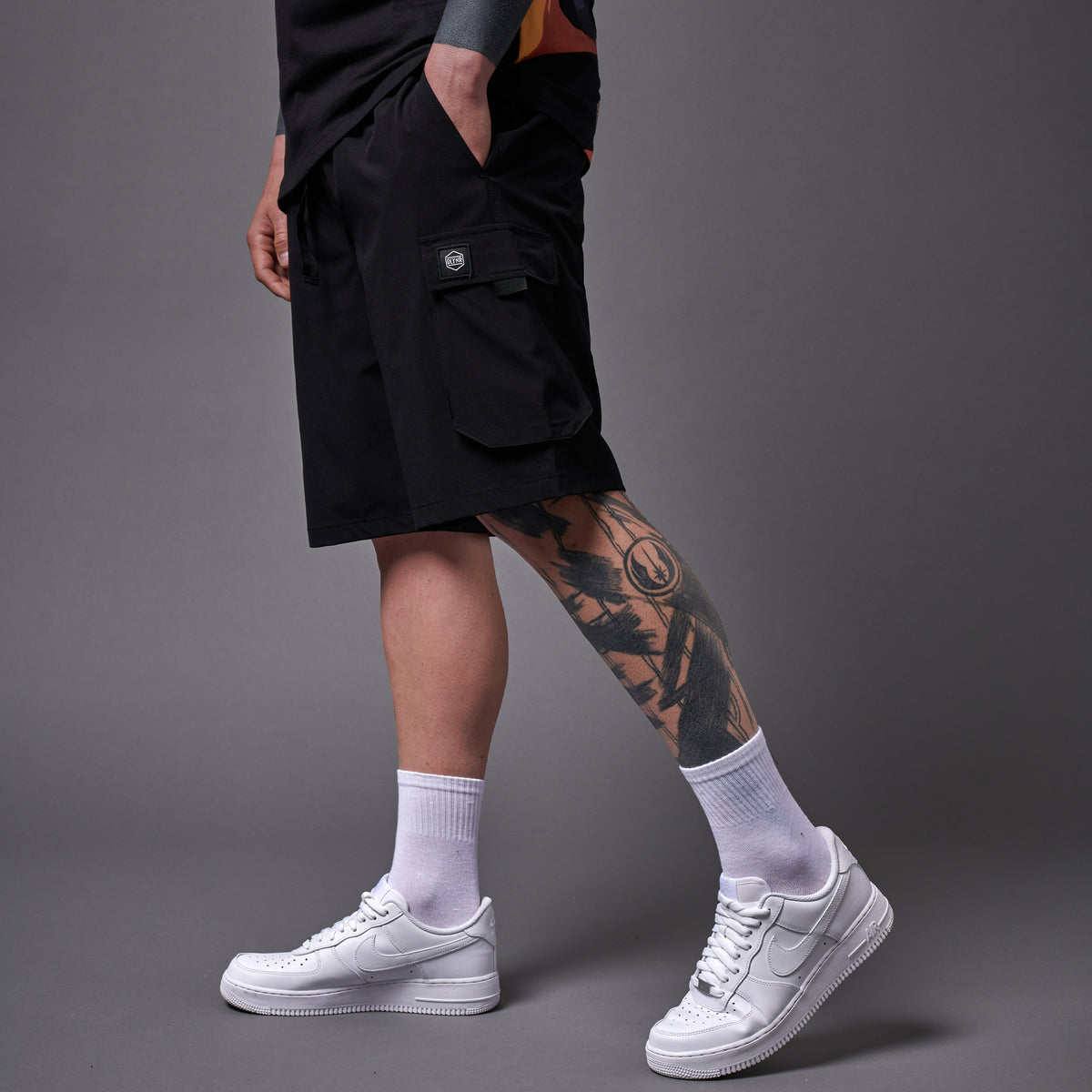 Pantaloncini Techno cargo nero