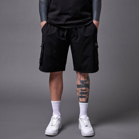 Pantaloncini Techno cargo nero