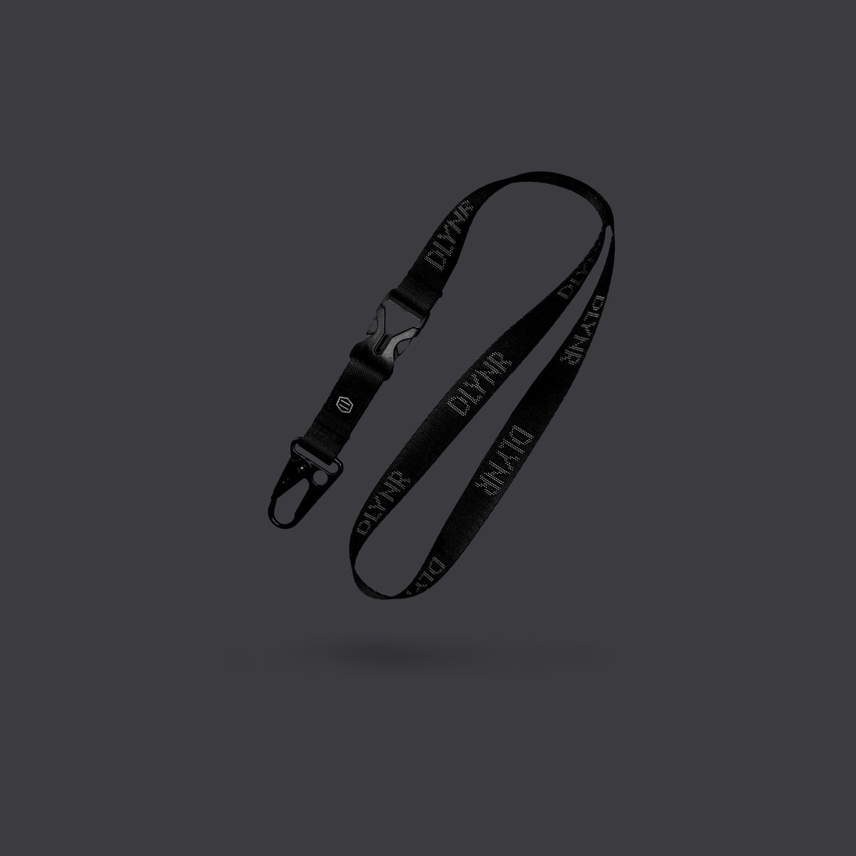 Cordino portachiavi riflettente nero