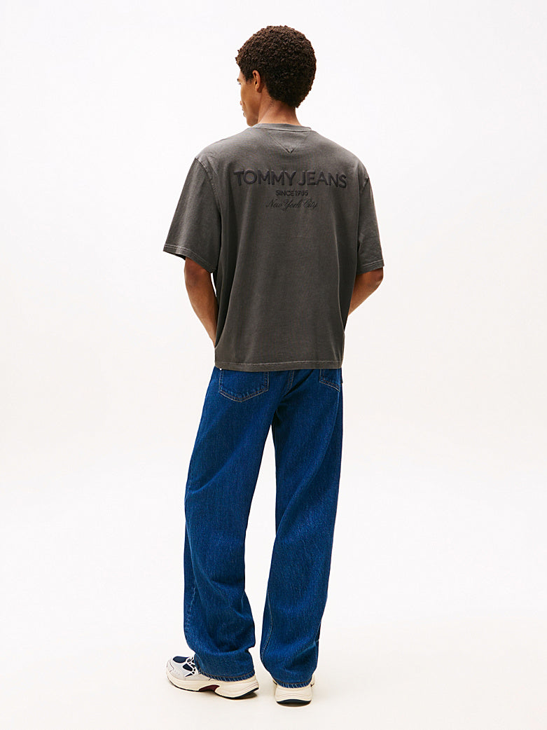 T-Shirt New Classic nero slavato