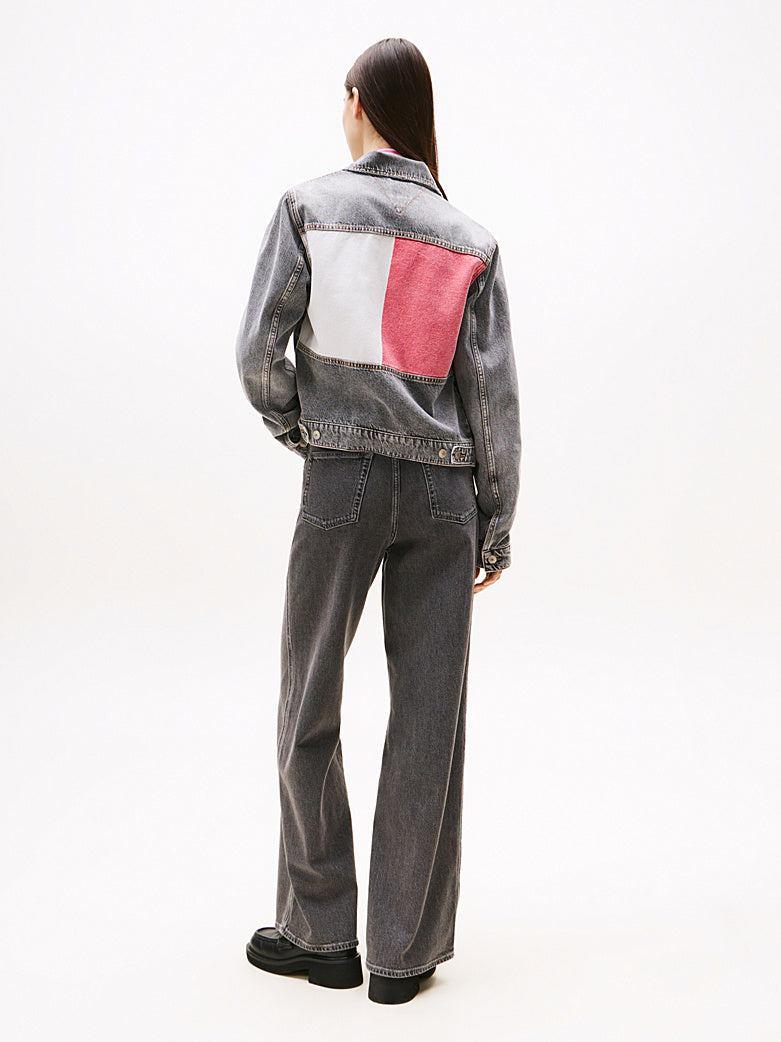 Giacca Tommy jeans in denim grigio