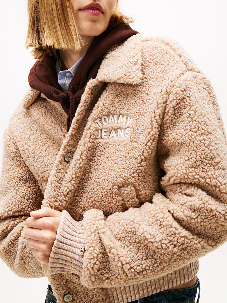 Bomber sherpa Tommy jeans teddy beige
