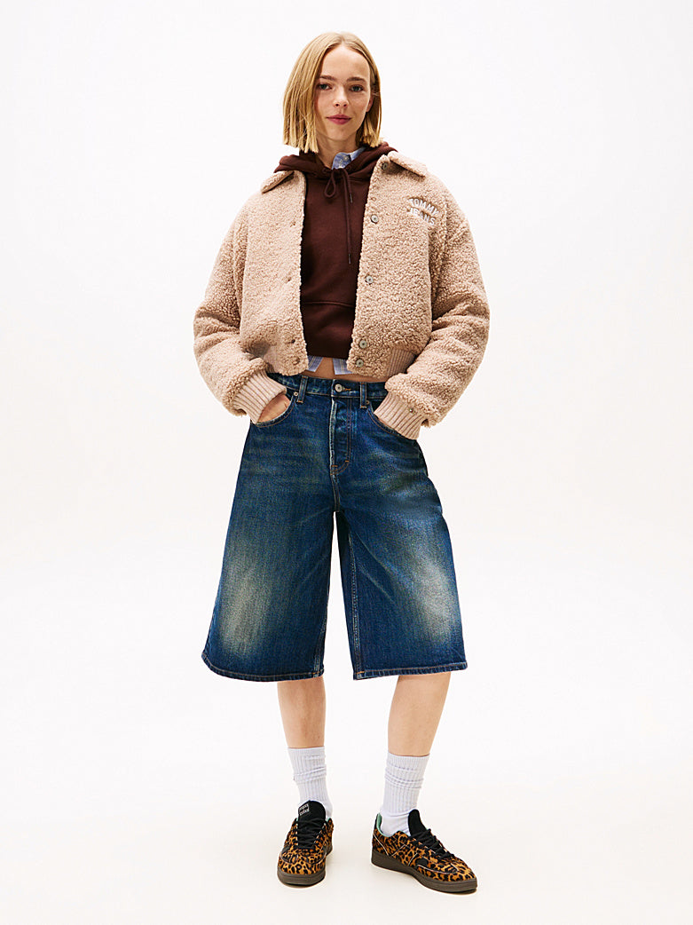 Bomber sherpa Tommy jeans teddy beige
