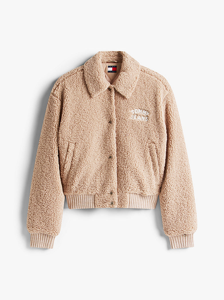 Bomber sherpa Tommy jeans teddy beige
