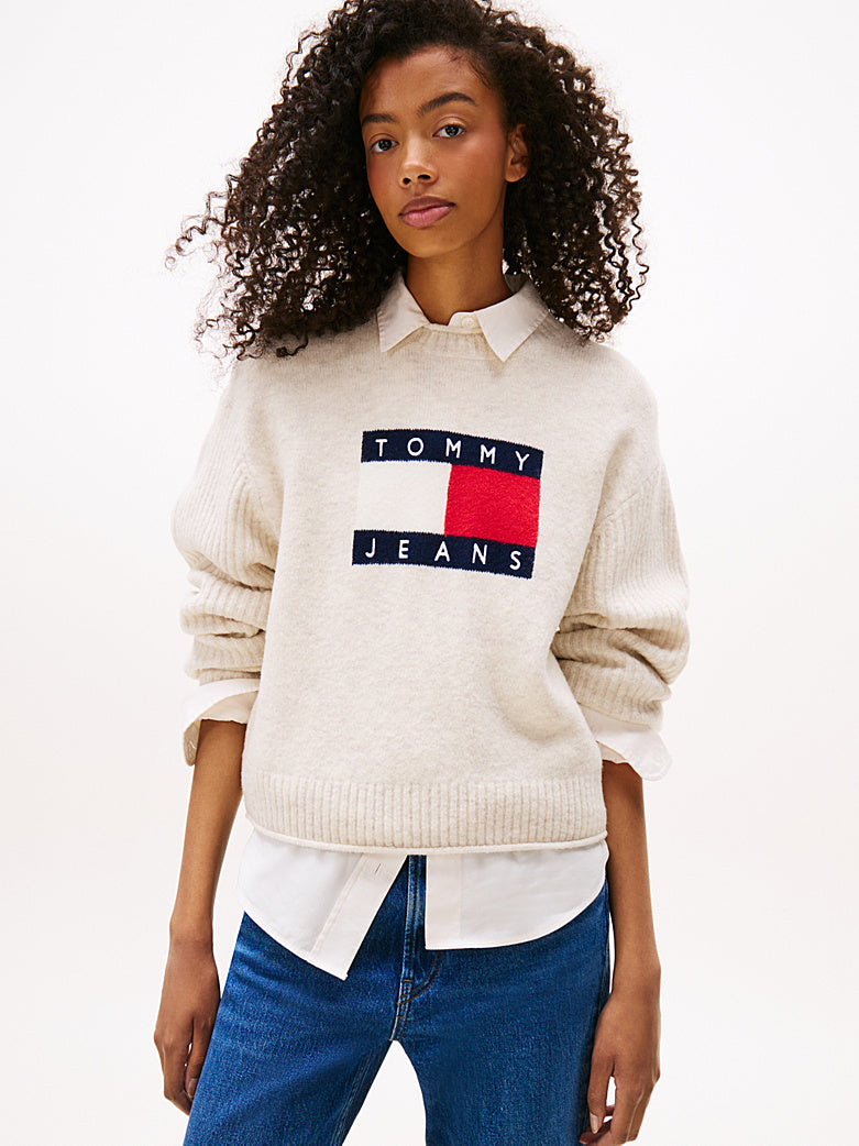 Pullover Tommy Jeans panna