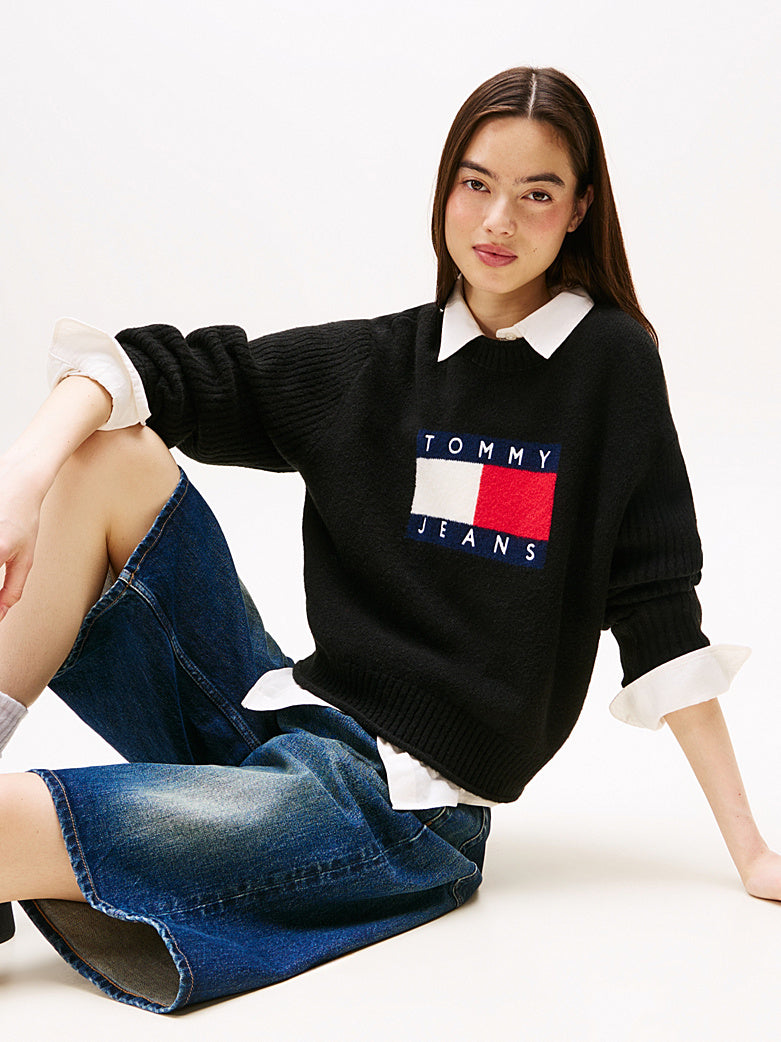 Pullover Tommy Jeans nero