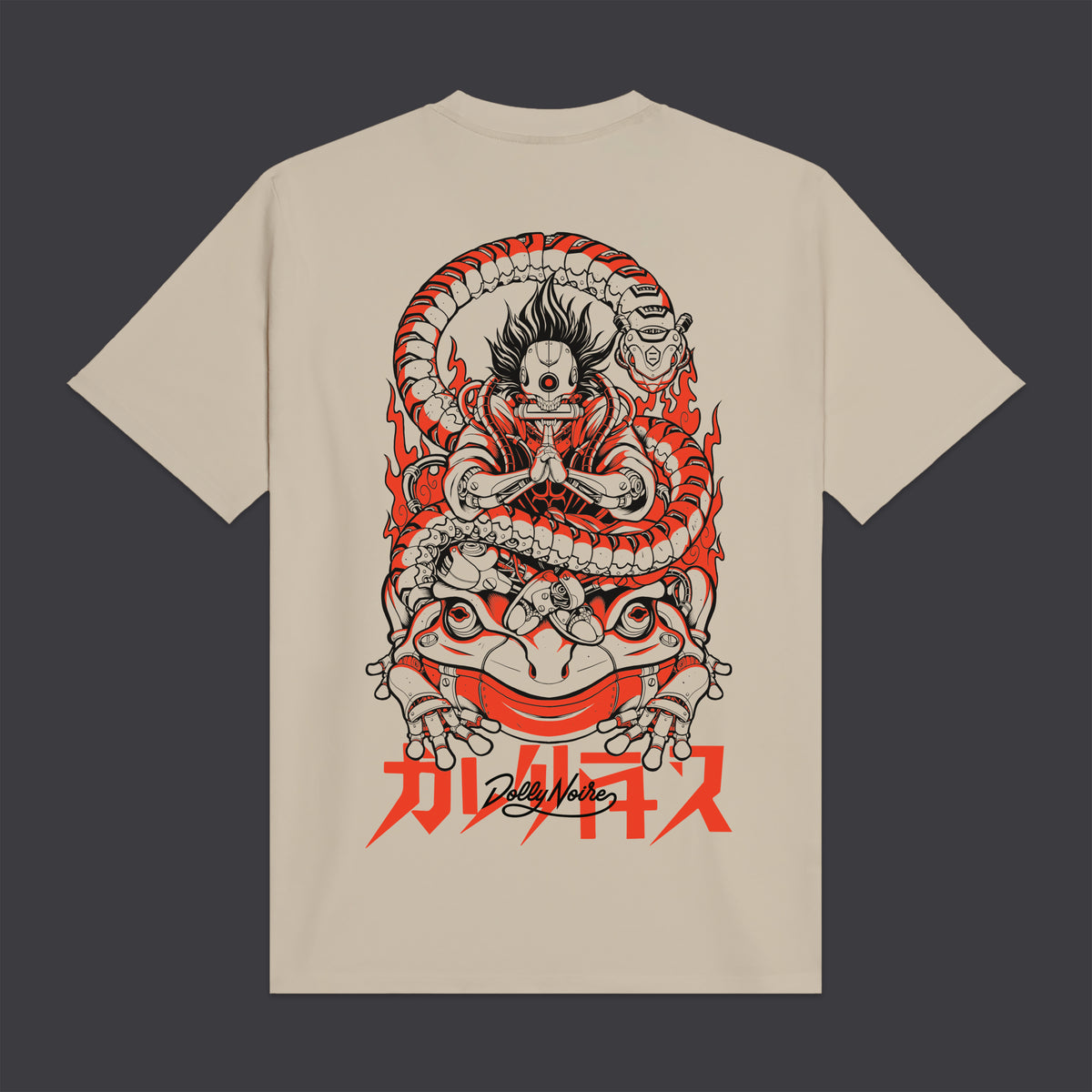 T-Shirt Cyber Kaeru Nyobo beige