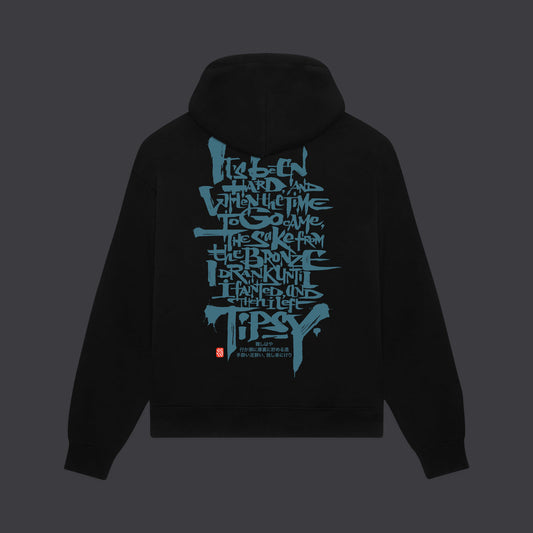 Felpa Hyakki Yagyo Chant con cappuccio nero