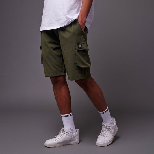 Pantaloncini Techno cargo verde
