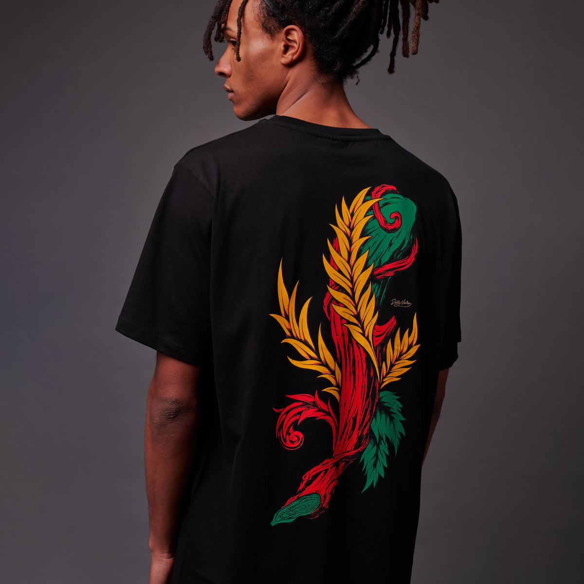 T-Shirt Asso di bastoni nero