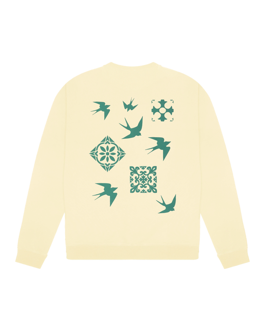 Felpa Lisa girocollo crema